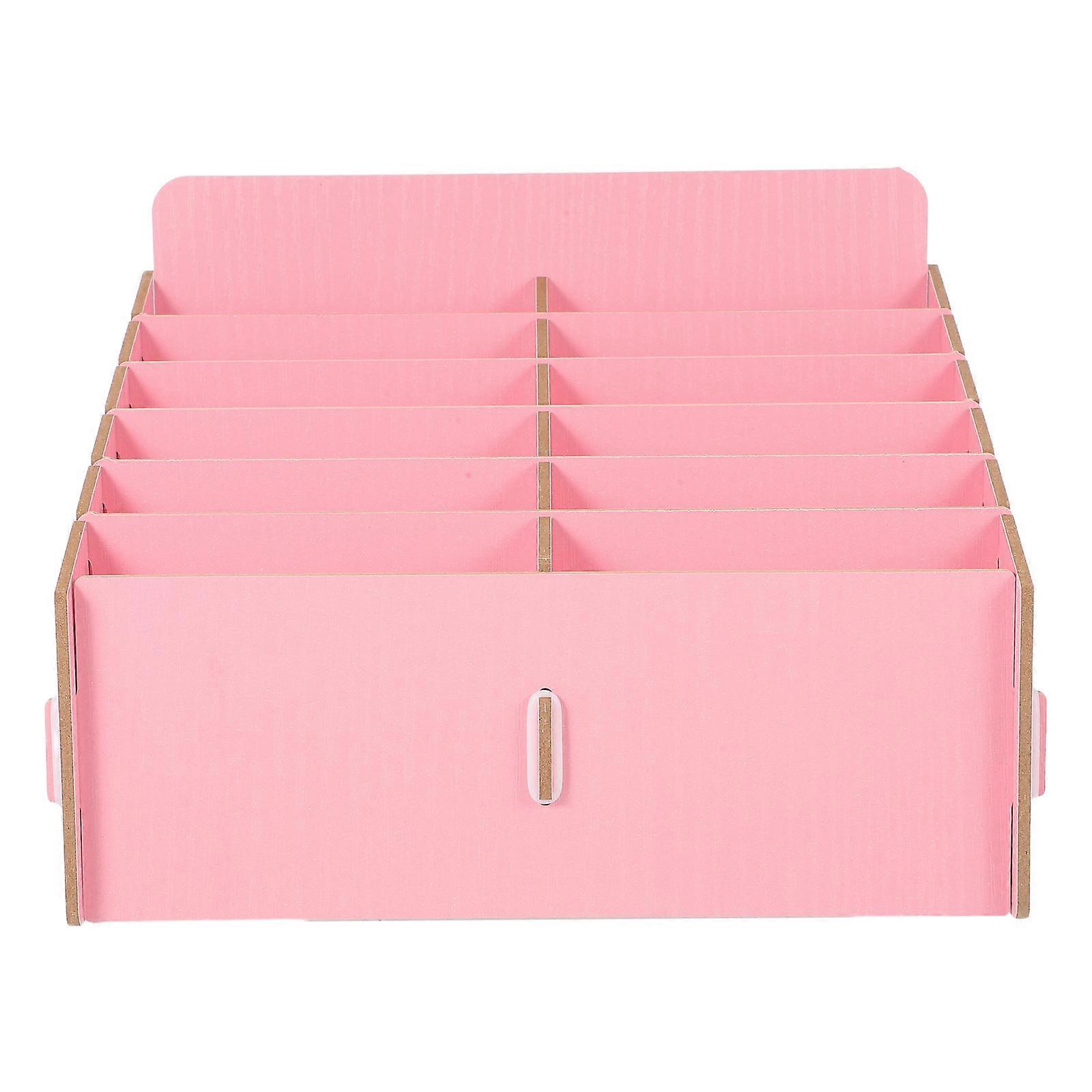 Desktop Wooden Storage Box Cell Phone Locker Minimalist Design For Office Home Use Sturdy Material 1Set
