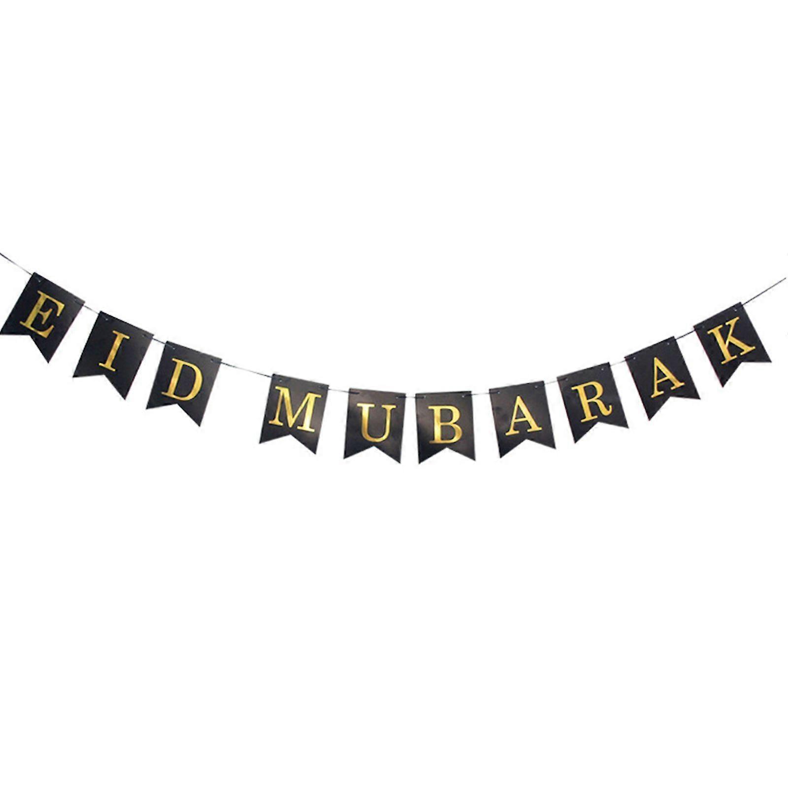 Aïd Moubarak pour bannière lune étoile château pendentif suspendu ornement tirer drapeau