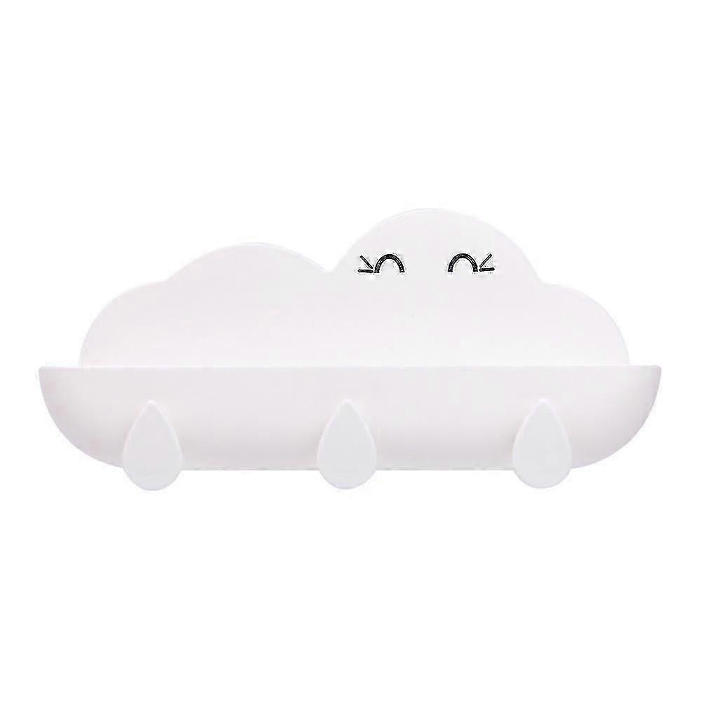 Creative Cloud-shaped Phone Remote Control Storage Box With Hook / Punch-free