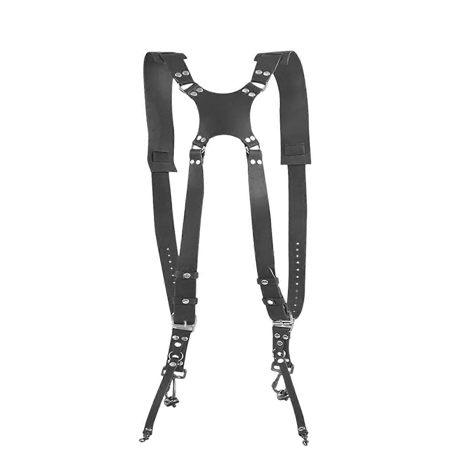 Double Camera Strap, Double Shoulder Strap, Leather Camera Strap, Double Camera Strap for Photographers One Size Leather
