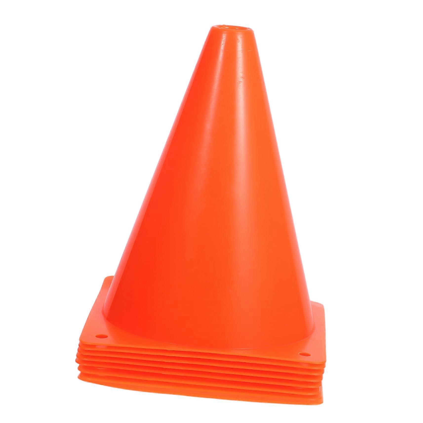 8piece traffic safety cone: Orange plastic traffic training cones for basketball, soccer, skating exercises, and indoor/outdoor games.