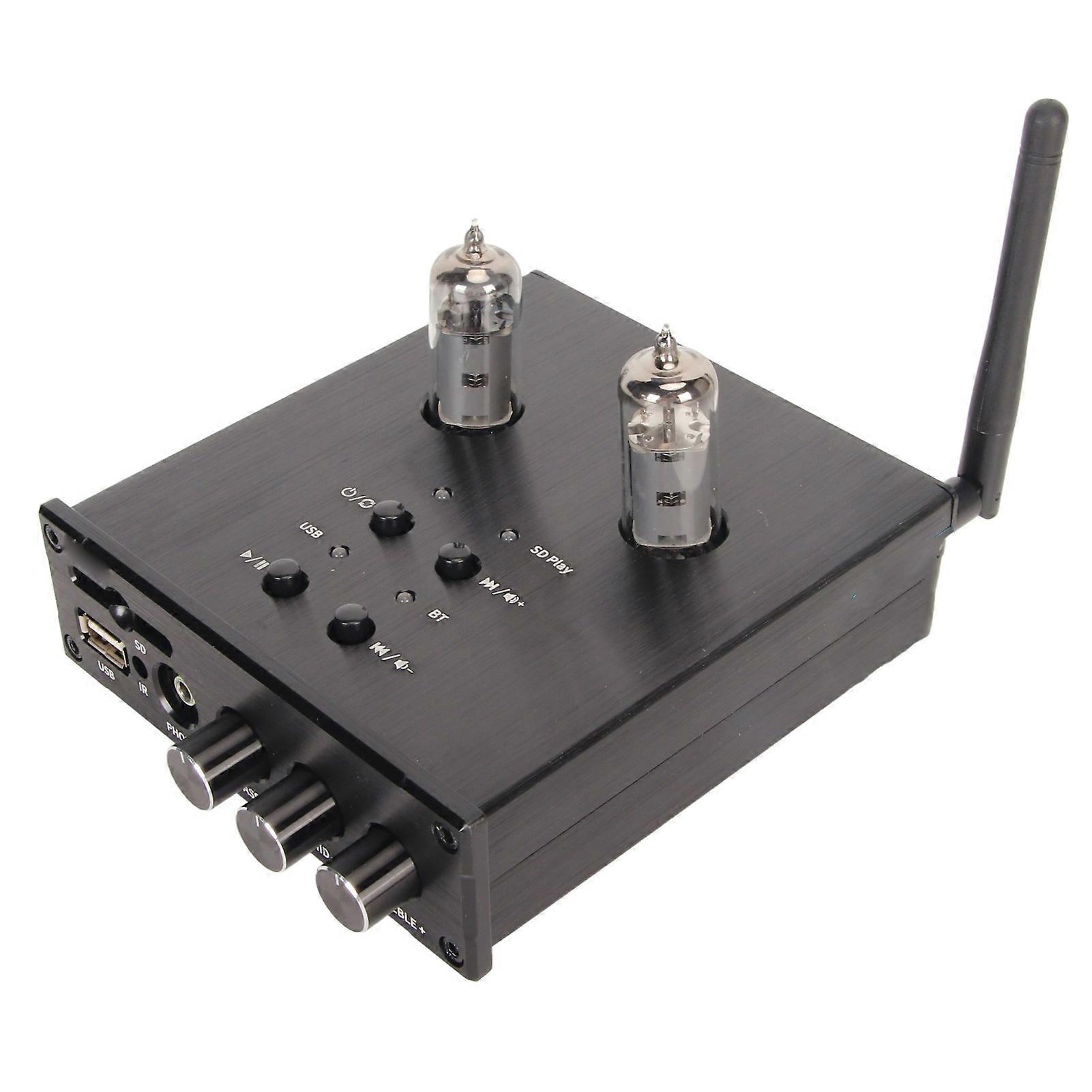 Bluetooth Tube Amplifier HiFi Stereo Receiver 128GB U Disk EU Plug