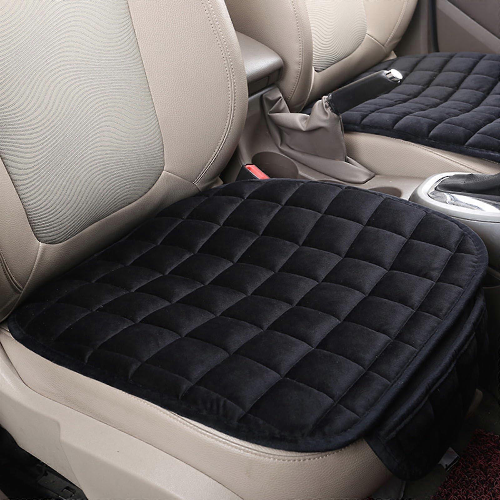 Universal Car Seat Cushion - Non-Slip Orthopaedic Front Seat Protector Cover in Black - Compatible with Most Vehicles