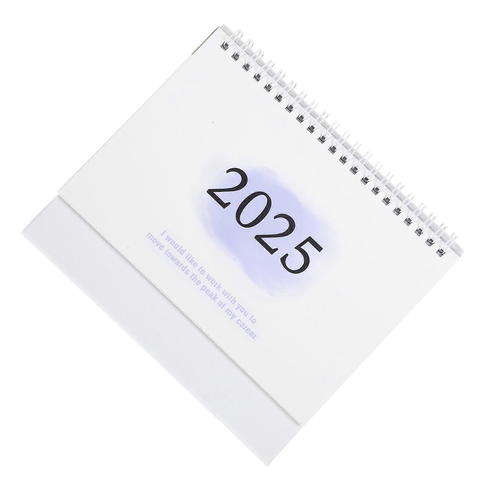 Purple Decorative Standing Desk Calendar with Sturdy Holder for Home Office Use 2025