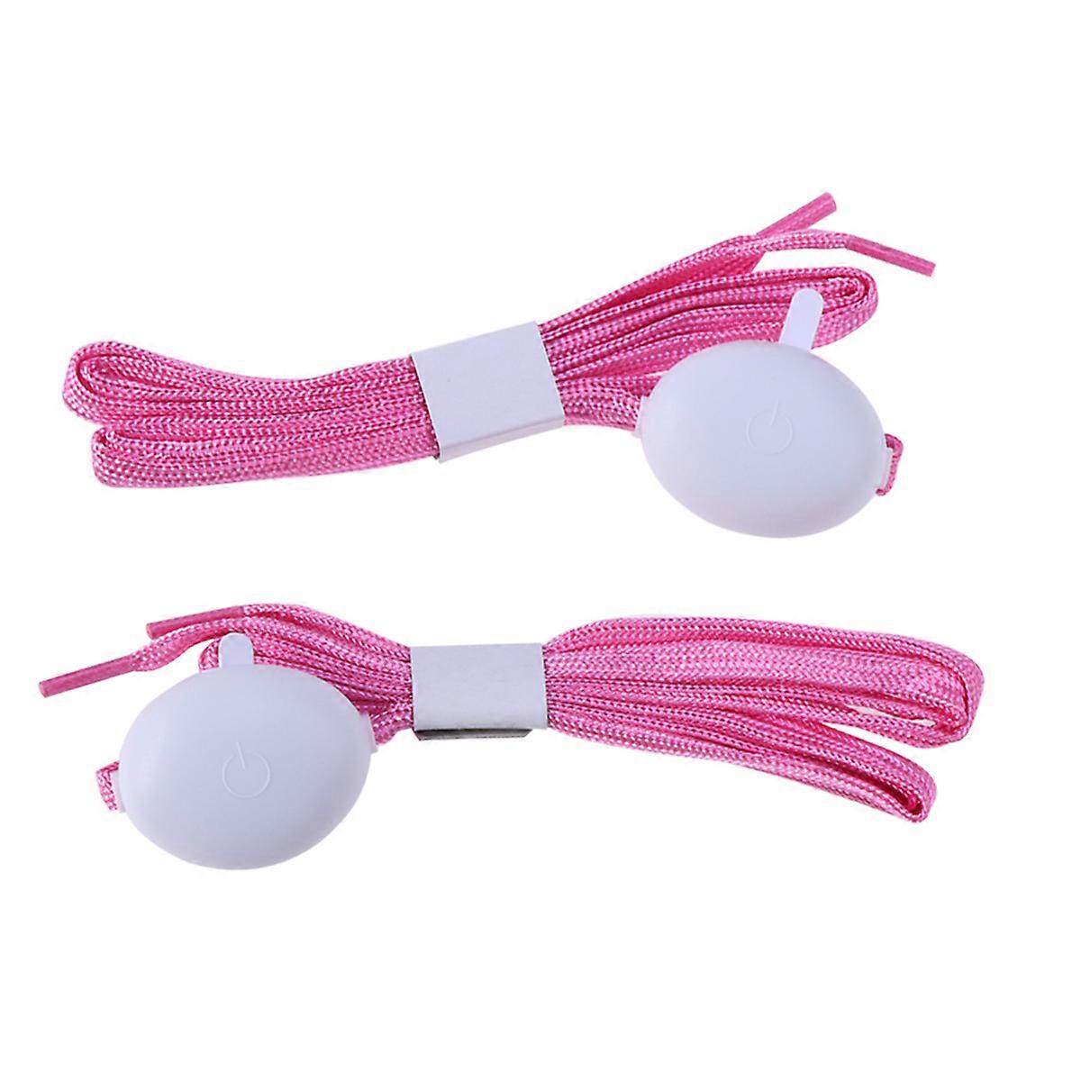 1 Pair LED Shoe Laces with Flashing Light for Christmas Party Cycling Dancing Hiking Running Decorations Pink