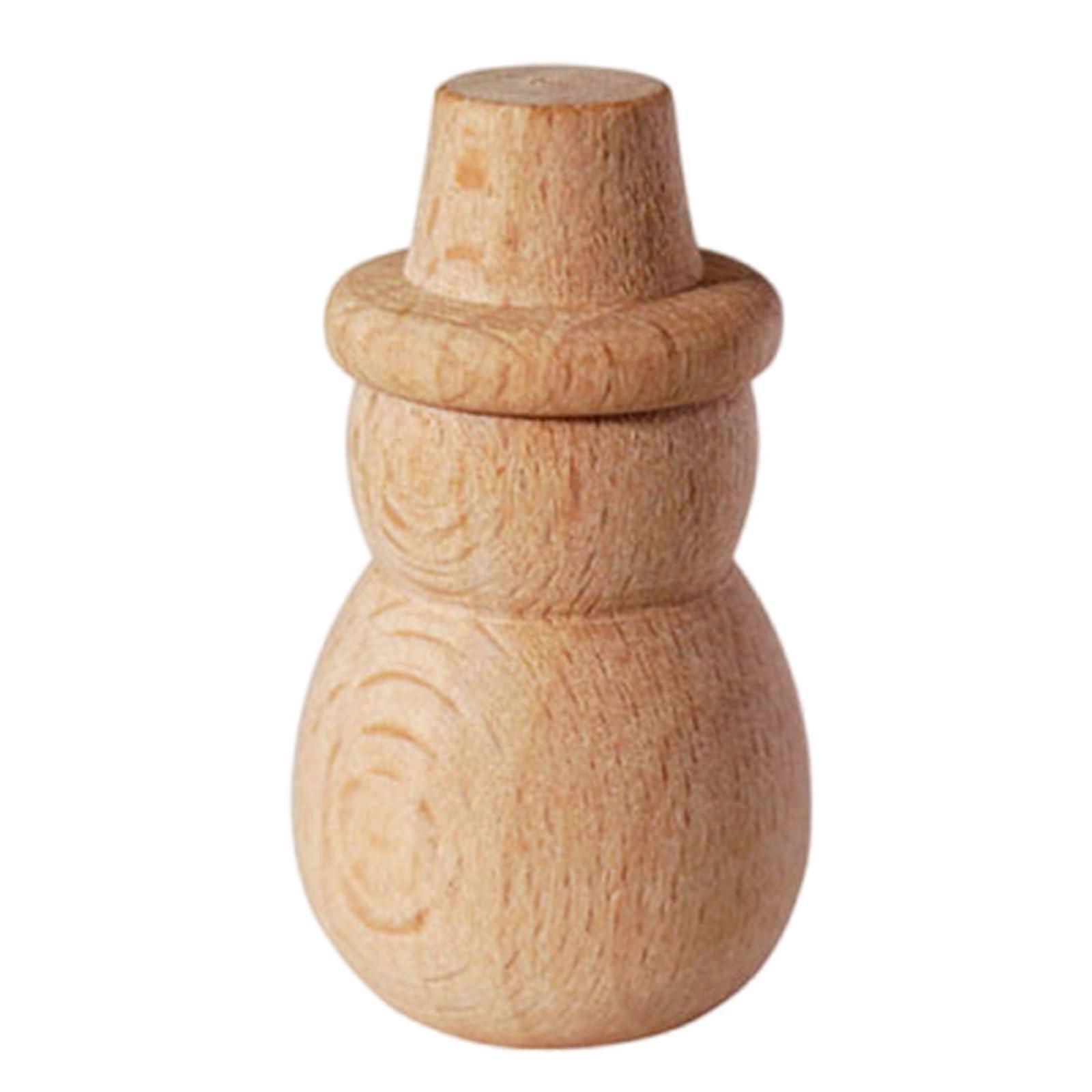 Blank Wooden Peg Dolls For Crafts Unfinished Snowman And Christmas Tree Shapes
