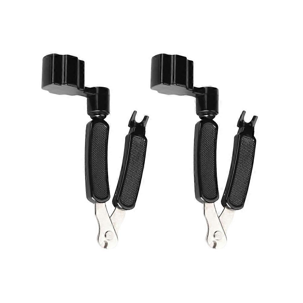 Guitar Peg String Winder Three-In Guitar String Changing 12x5cm String Cutting 2Pcs
