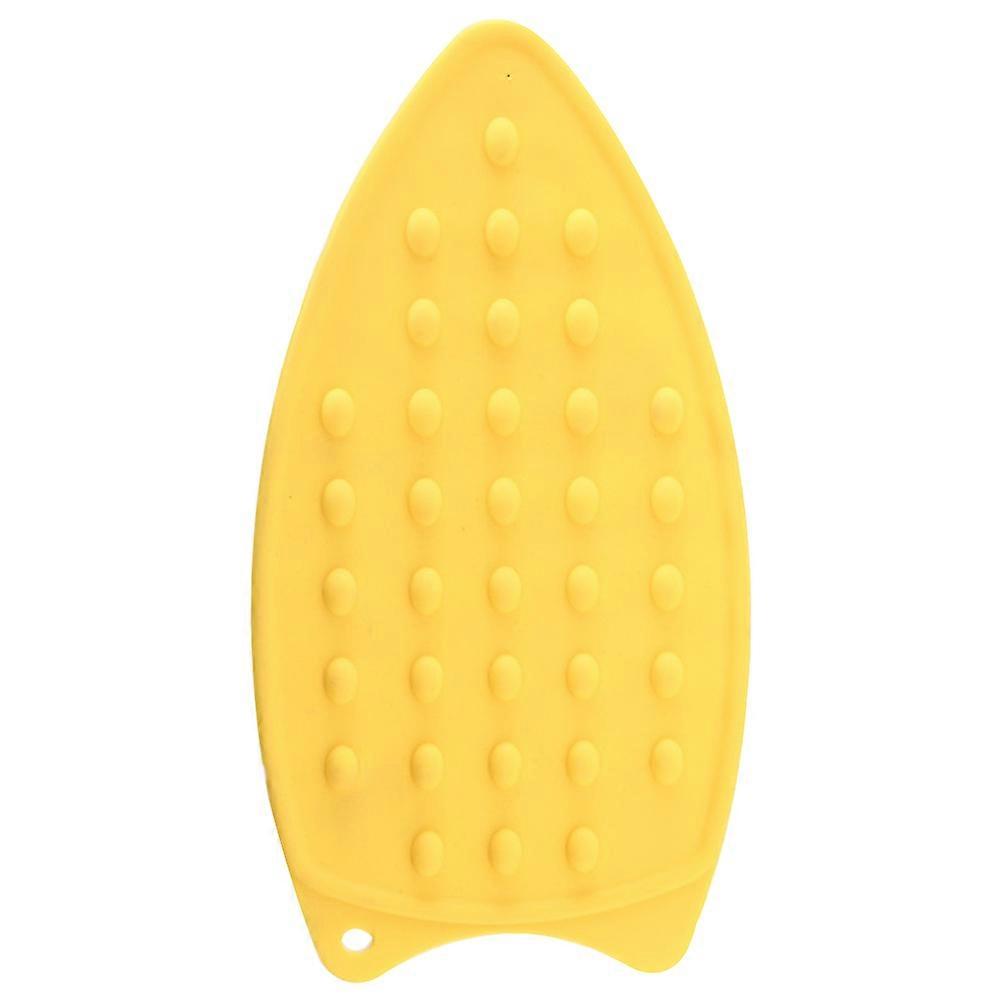 Heat Resistant Silicone Mat Thicken Non-Smooth Surface Ironing Pad for Household Use Waterproof Anti-Slip 2Pcs Yellow