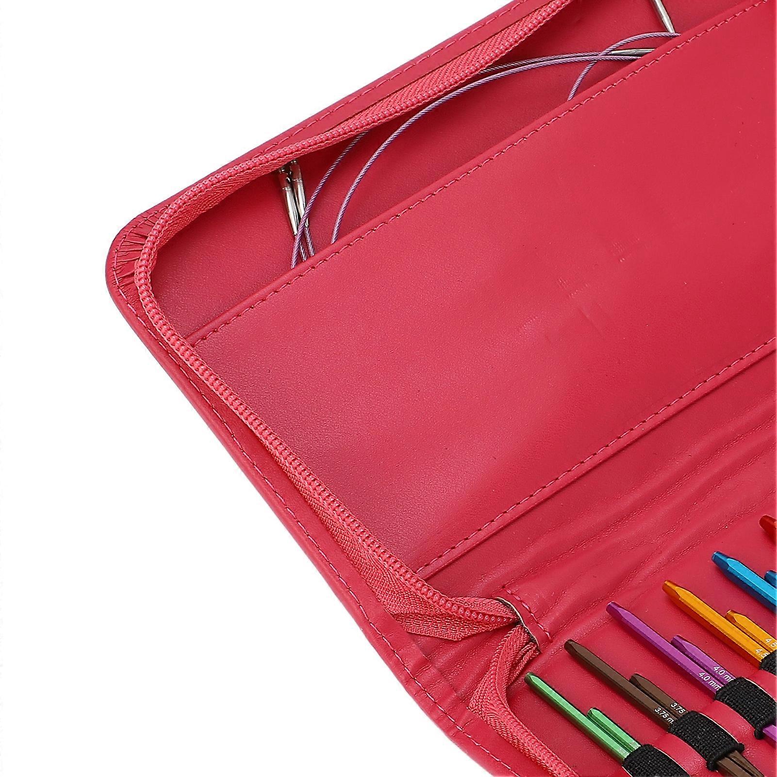 Cube Knitting Needle Set Detachable Aluminum Square Sleeve Needles with Buttons Cables Crochet Hooks
