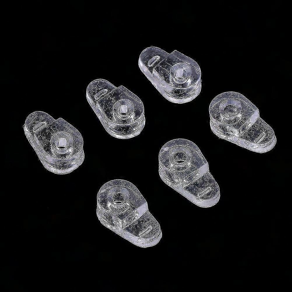 100pcs Clear Plastic Cabinet Mirror Retainer Clips for Secure Fastening