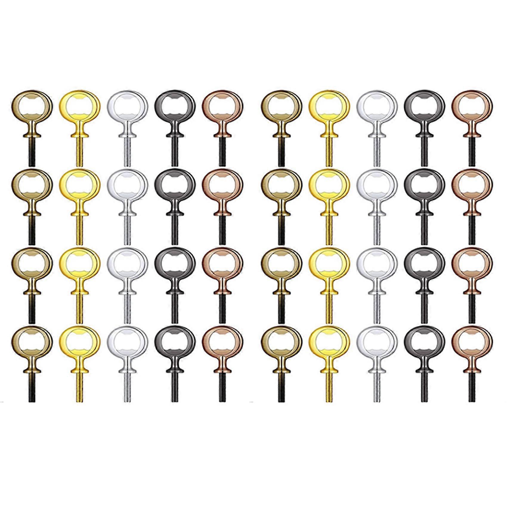 40Pcs Metal Bottle Opener Blanks Stainless Steel Bottle Opener Inserts Kit Threaded Beer Opener Hard