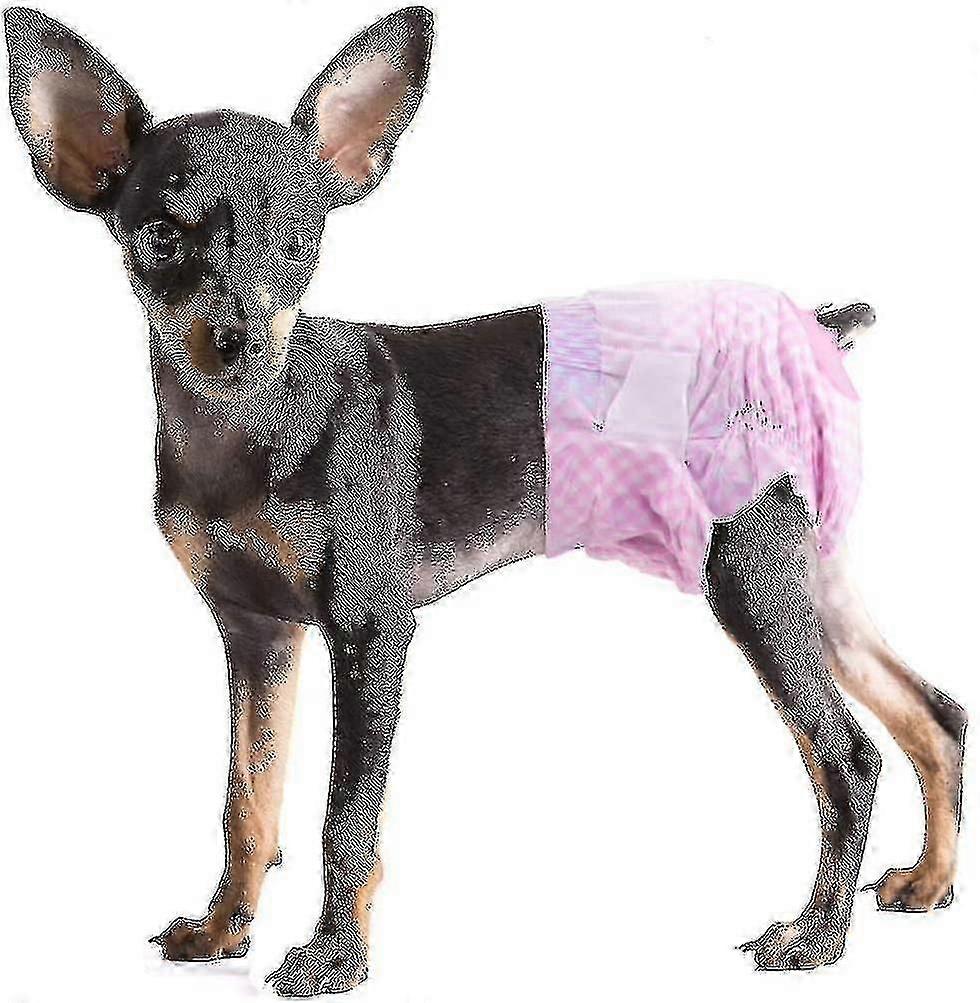 Pannolini per cani usa e getta per cuccioli di ragazza Gatti, pannolini rosa 12-36 pezzi per animali domestici con foro di coda regolabile