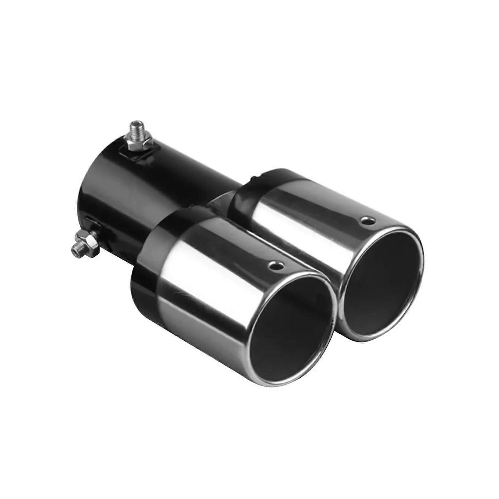 Universal Car Exhaust Muffler Tip Round Rear Tail Pipe End, Adds Sporty Look, Fits Most Vehicles