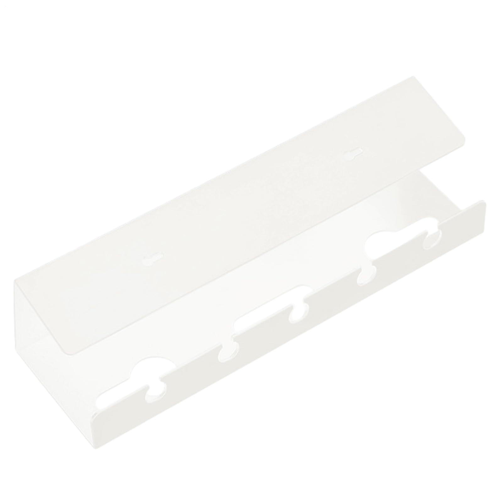 Under Desk Cable Management, Cord Hider Organiser Rack, Concealed No Drill Holder, Ideal for Gaming Room, Computer Desks, White