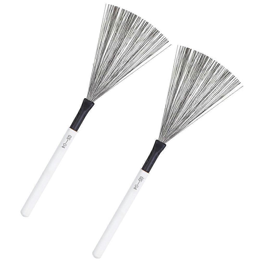 Maple Handle Drum Brush Pair for Beginners – Portable, Comfortable Grip for Jazz & Drumming Performance
