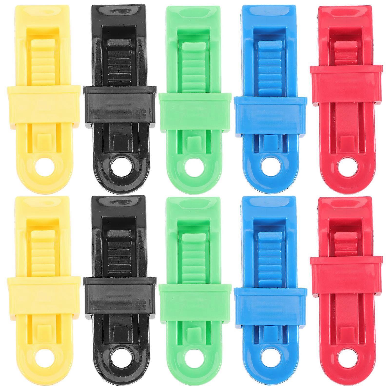 Practical Tent Fixers for Outdoor Use Heavy Duty Plastic Clips with Stability and Portability 10 Pieces
