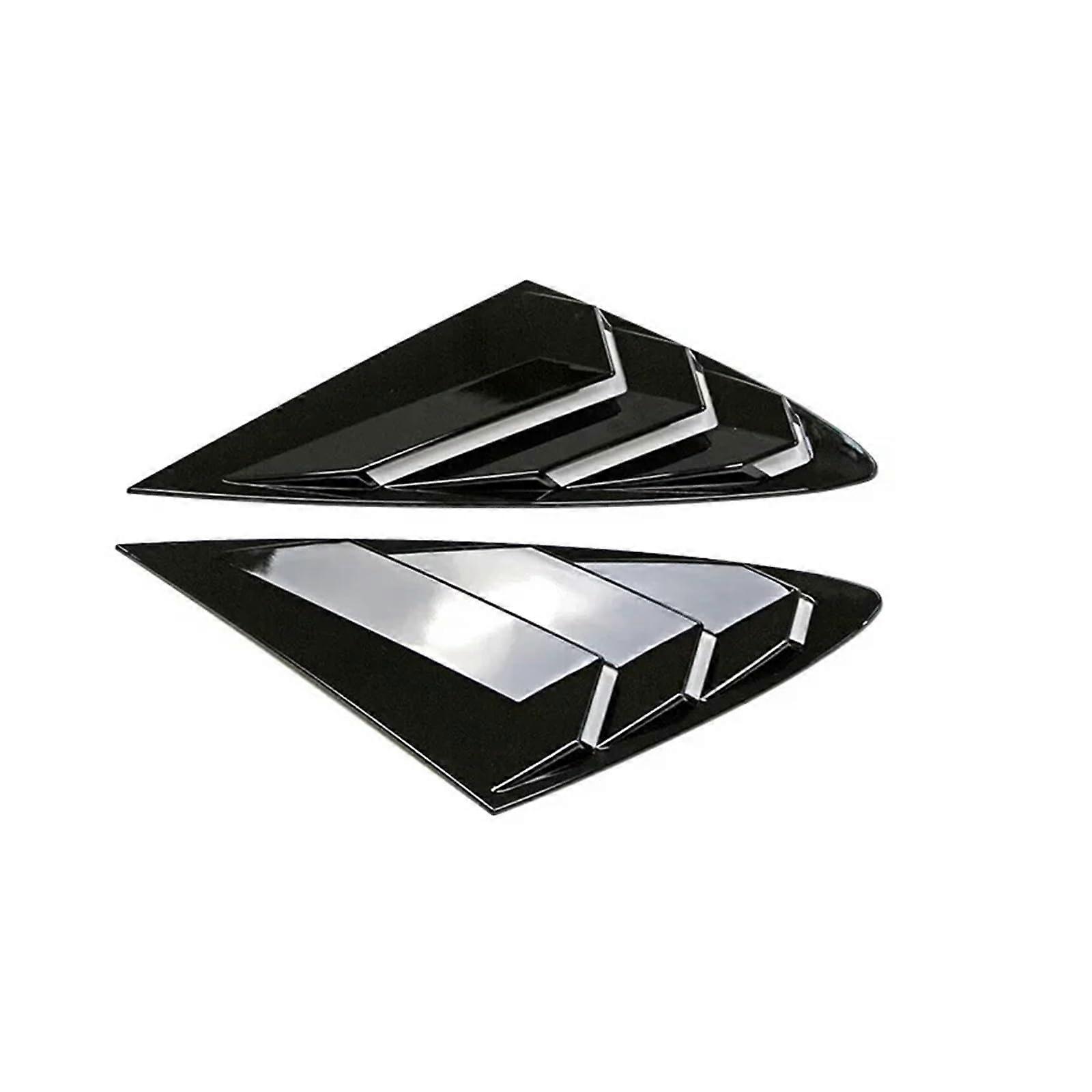 Gloss Black Auto Rear Side Lock Cover Sticker Slotted Window Trunk Roller Shutter for Hyundai Sonata 2020-2022