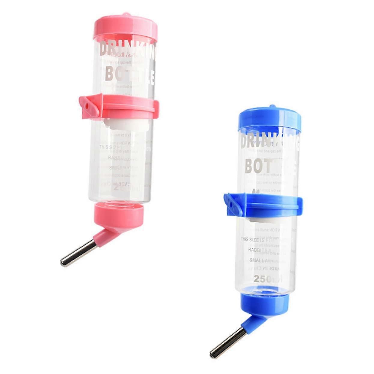 2 Pieces Chinchilla Water Bottle for Pets, Rodent Drinking Bottle, Small Drinking Bottle for Rabbit Cages, Pet Water Dispenser
