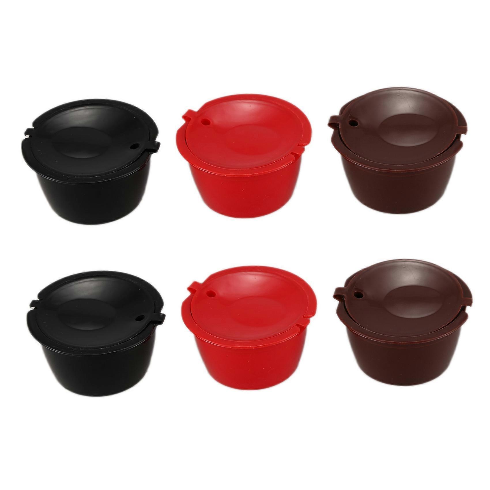 6 Pack Refillable Coffee Capsules Reusable Coffee Pods Filters Compatible with