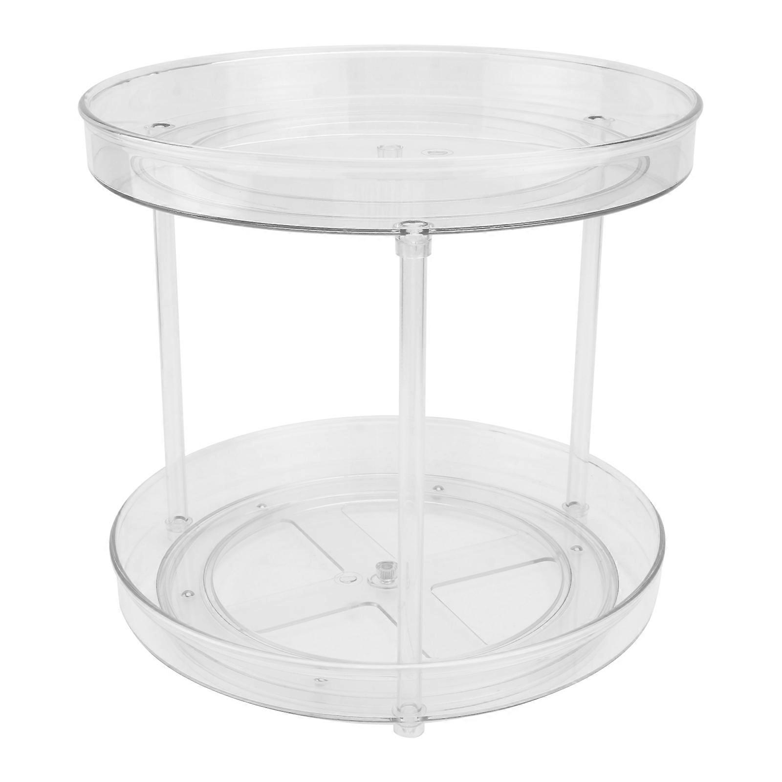 Transparent Plastic Swivel Storage Rack for Kitchen Shelf 1PC Multi-function -layer