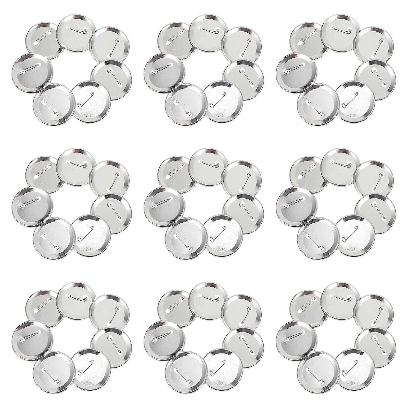 Blank knap badge dele DIY Craft Kit – Genanvendelige brugerdefinerede pin badges til tøj, sko, frakker og boligindretningsprojekter (100 sæt)