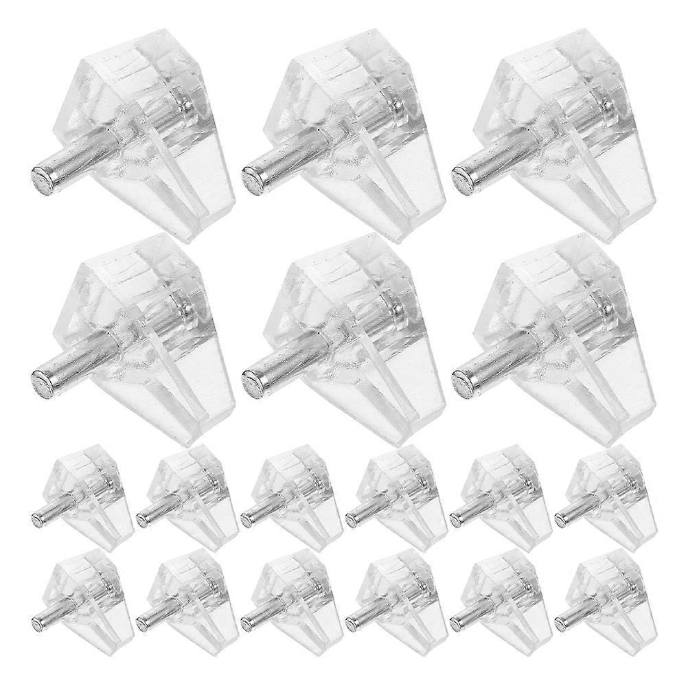 50pcs Clear Plastic Shelf Support Pegs Versatile Cabinet Shelf Holders for Bookshelves and Kitchen Cabinets Ample Quantity for Multiple Applications