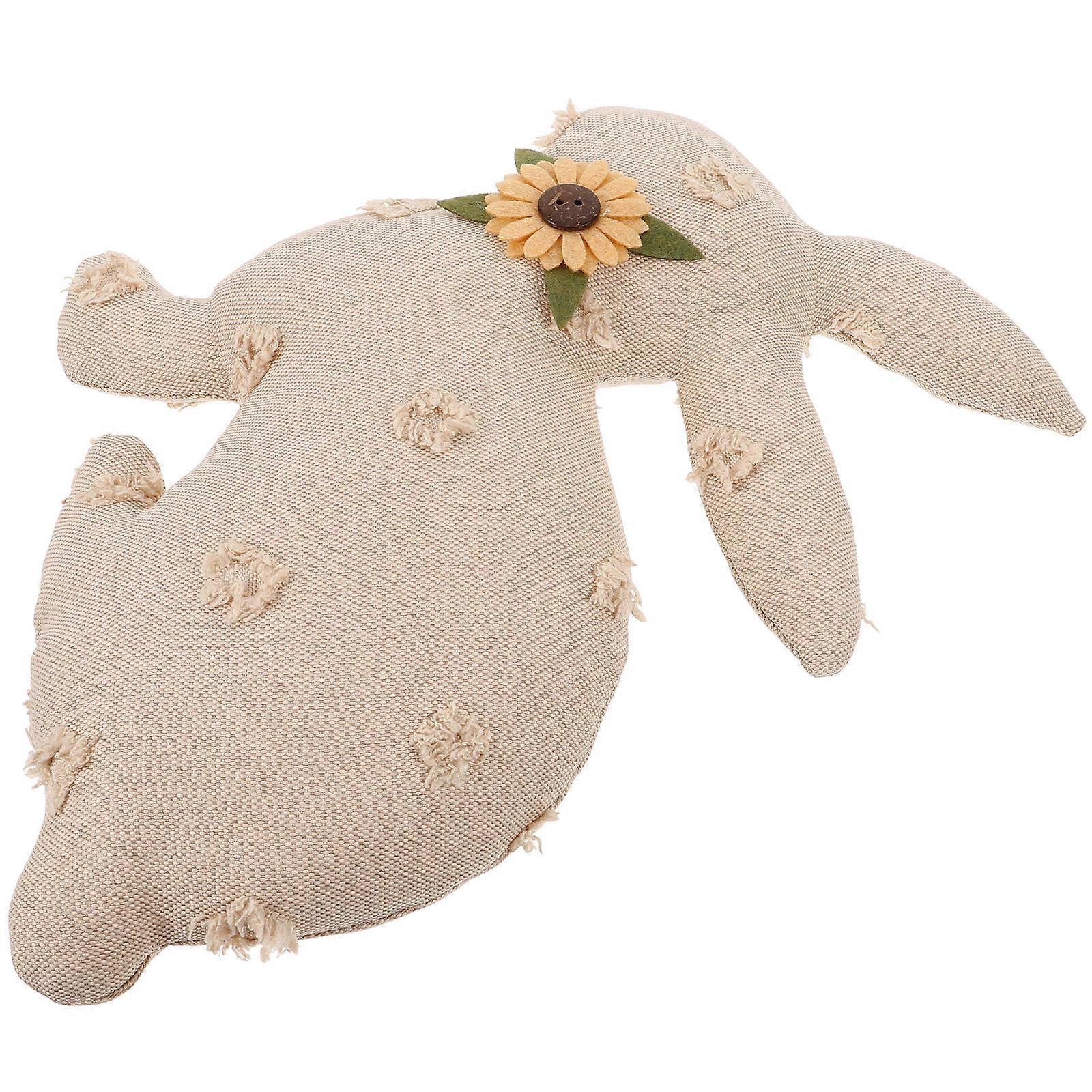 Rustic Style Bunny Figurines Home Decor Rabbit Shape Tabletop Decor 25.00X25.00X6.00CM 1Pack
