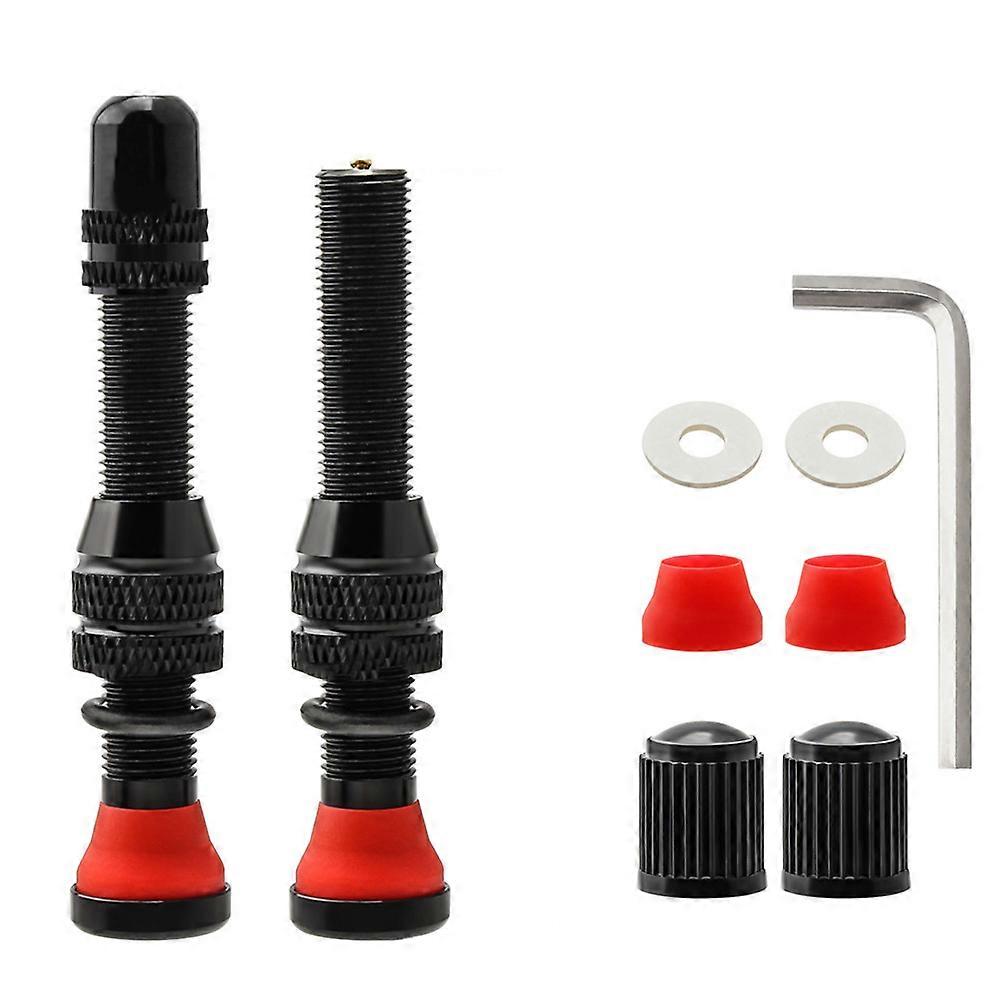 Tubeless Rim Valve Stems For Mountain Biking Compact Size Aluminum Alloy Prevent Air Leakage Durable