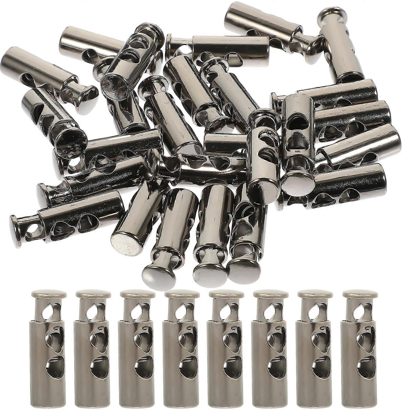 30pcs Zinc Alloy Spring Cord Locks Durable Fastener Sliders for Drawstrings, Clothing, DIY Projects Easy Install, Shockproof & Elastic Cords