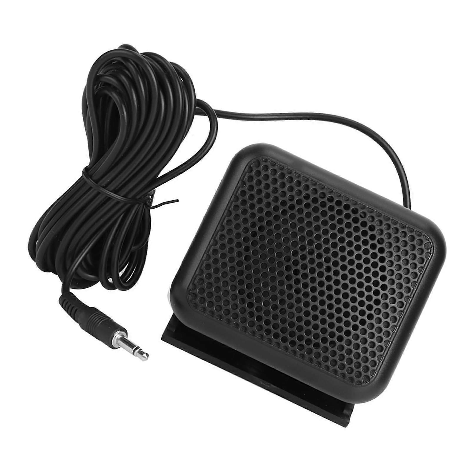 Mini NSP-100 CB External Speaker for Car and Marine Use, Compact Black VHF Speaker, ABS Material, Compatible with FT-847 FT-920 FT-950 FT-2000