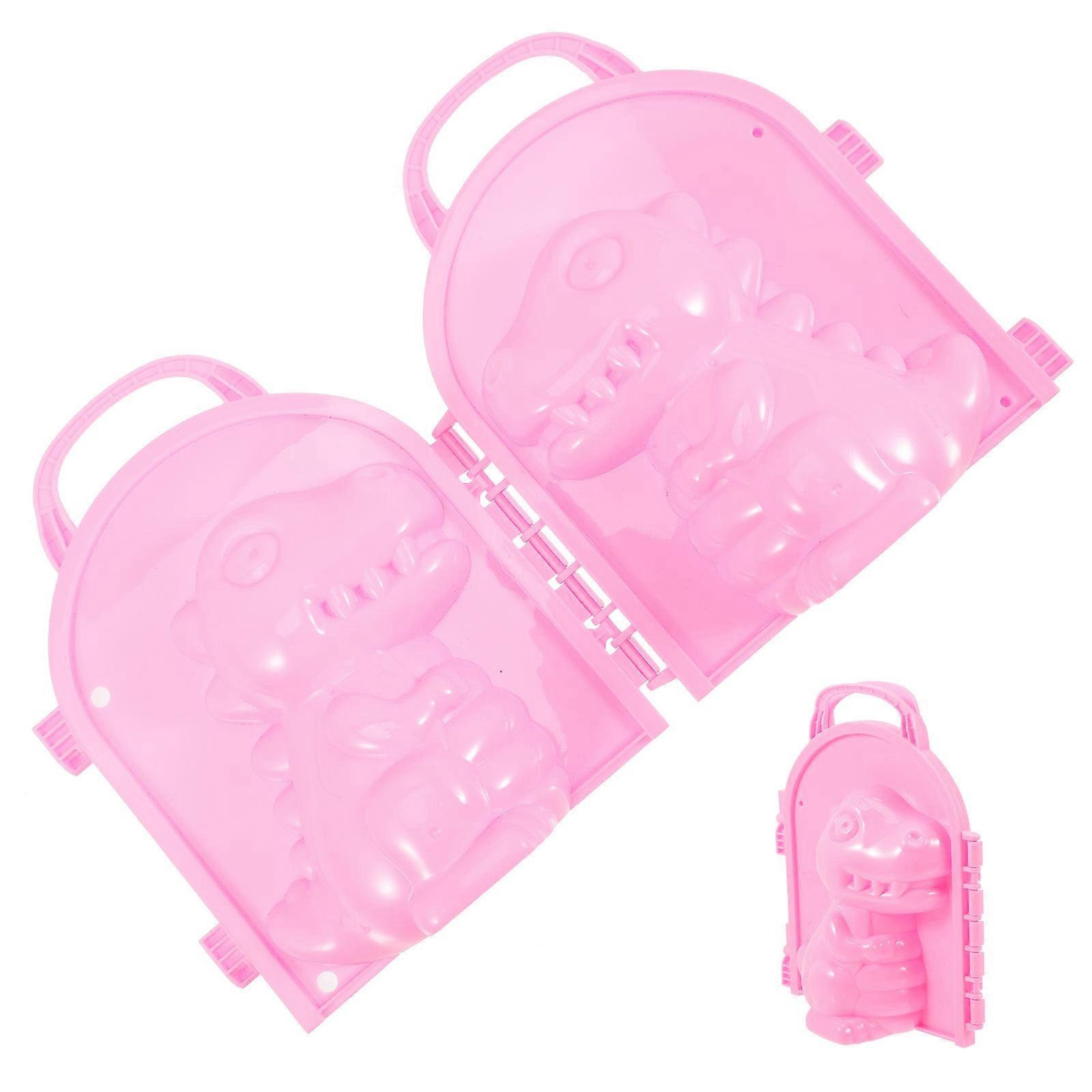 Rosy Dinosaur Shape Snow Clip Tool For Suitable For Friends And Families 19X15.5CM 1Set