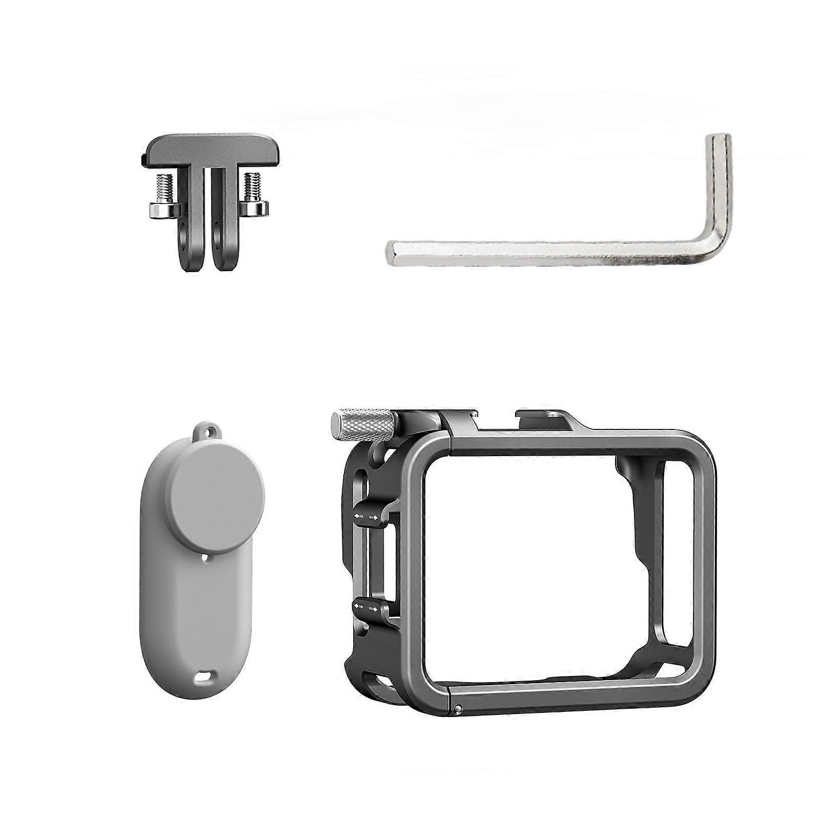 Metal cage protective frame sports camera accessory for 360 GO 3 fullframe accessibility with adapter