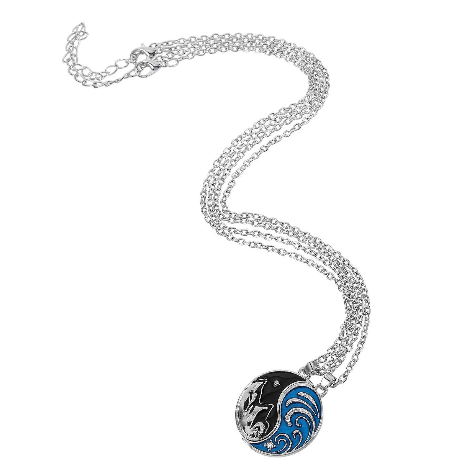 Matching Necklace for Couples with Elements Alloy Material Unique Design Multi Color 2pcs