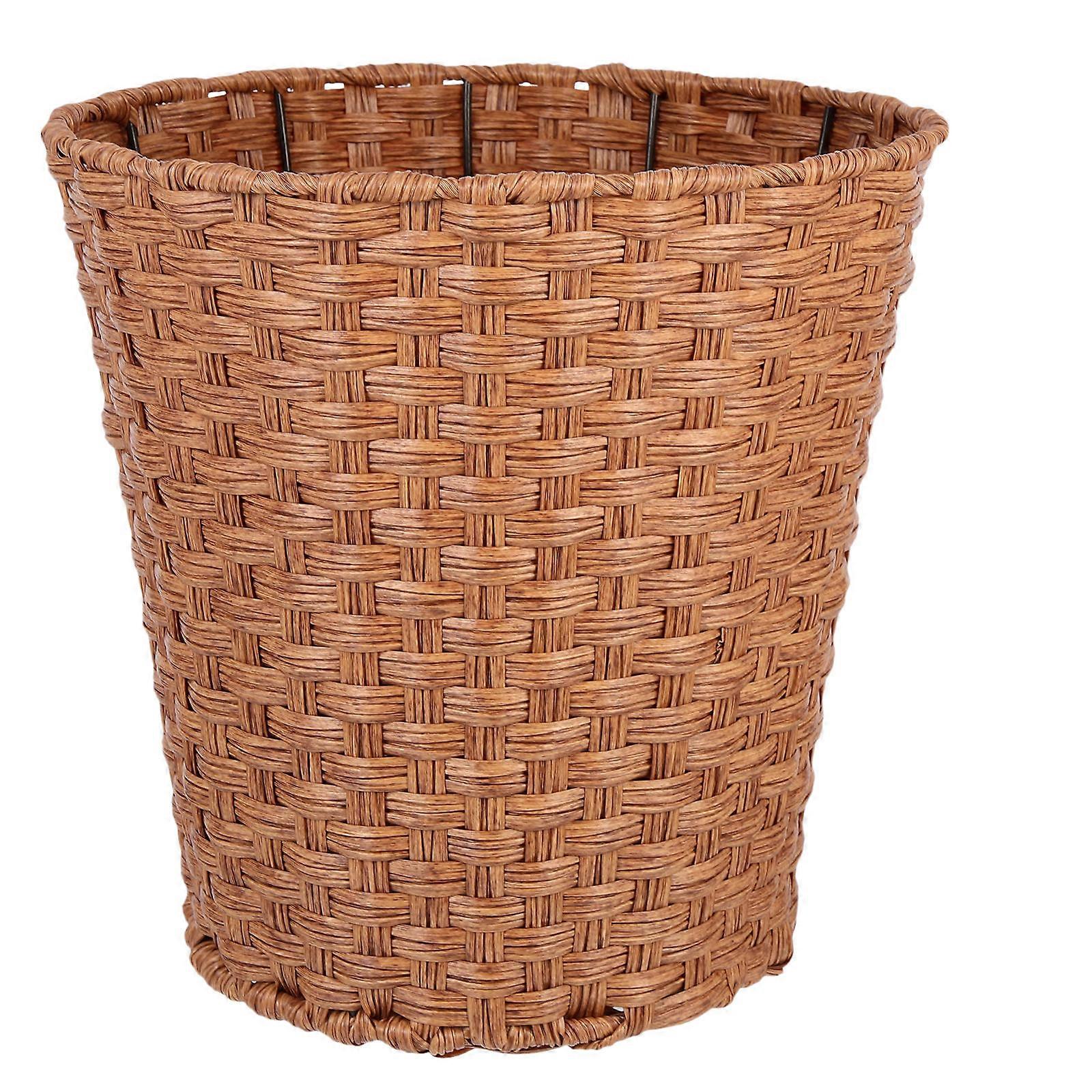 Woven Trash Basket, Large Capacity with Comfortable Handling Experience