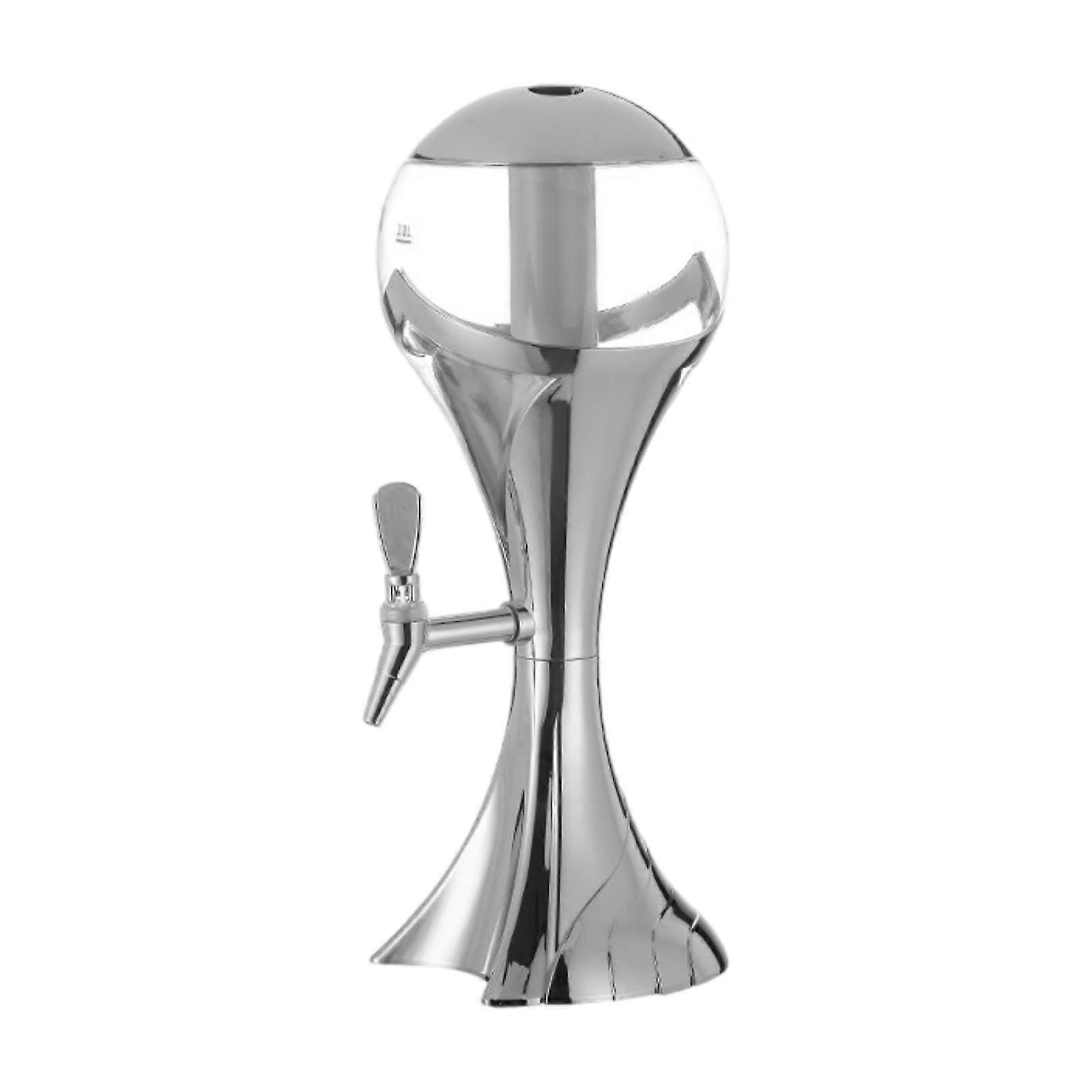 3L Beer Dispenser For Parties And Events With Cooling Feature Outdoor Use Silver