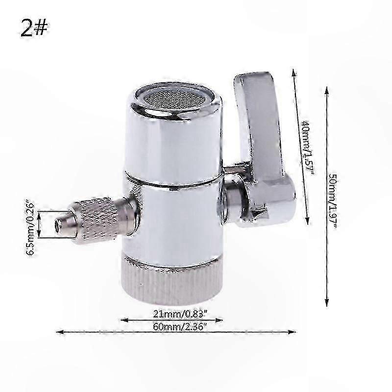 Faucet Diverter Valve for Water Filter Systems - 1/4" 3/8" Tube Connector Adapter