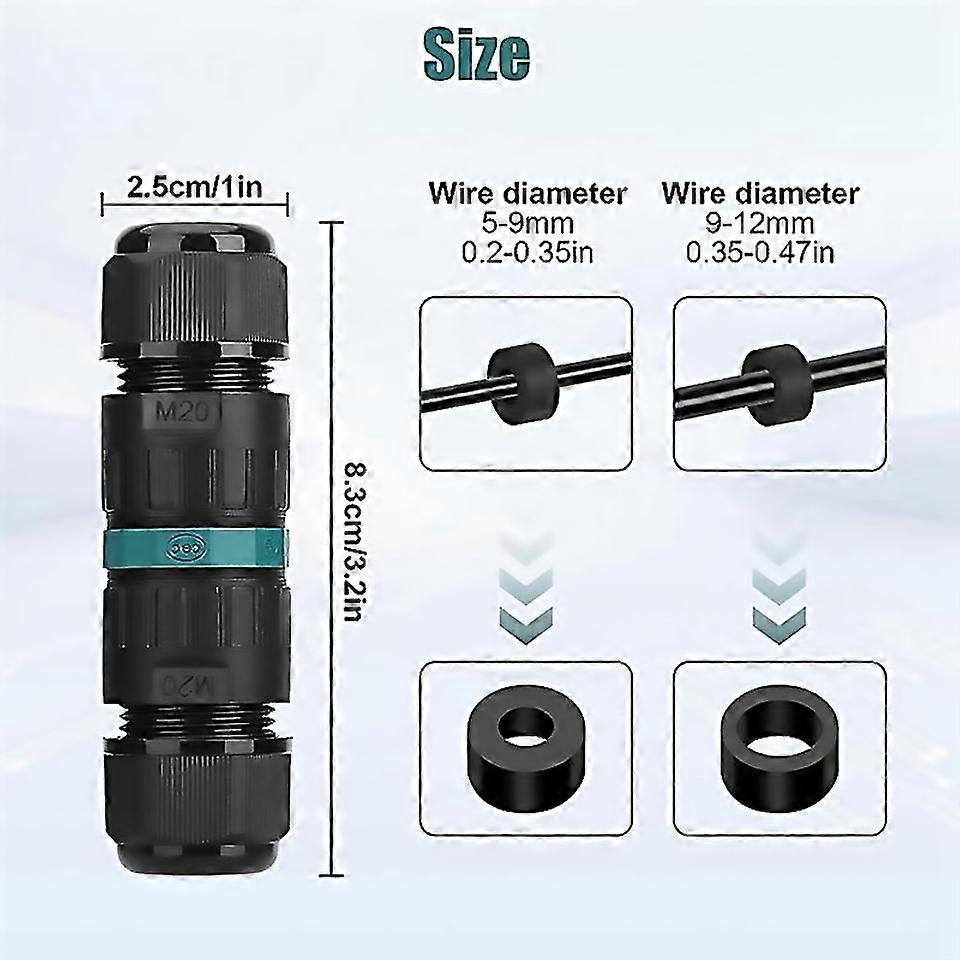 For 3 Pole Junction Box Outdoor Waterproof Electrical Cable Connector
