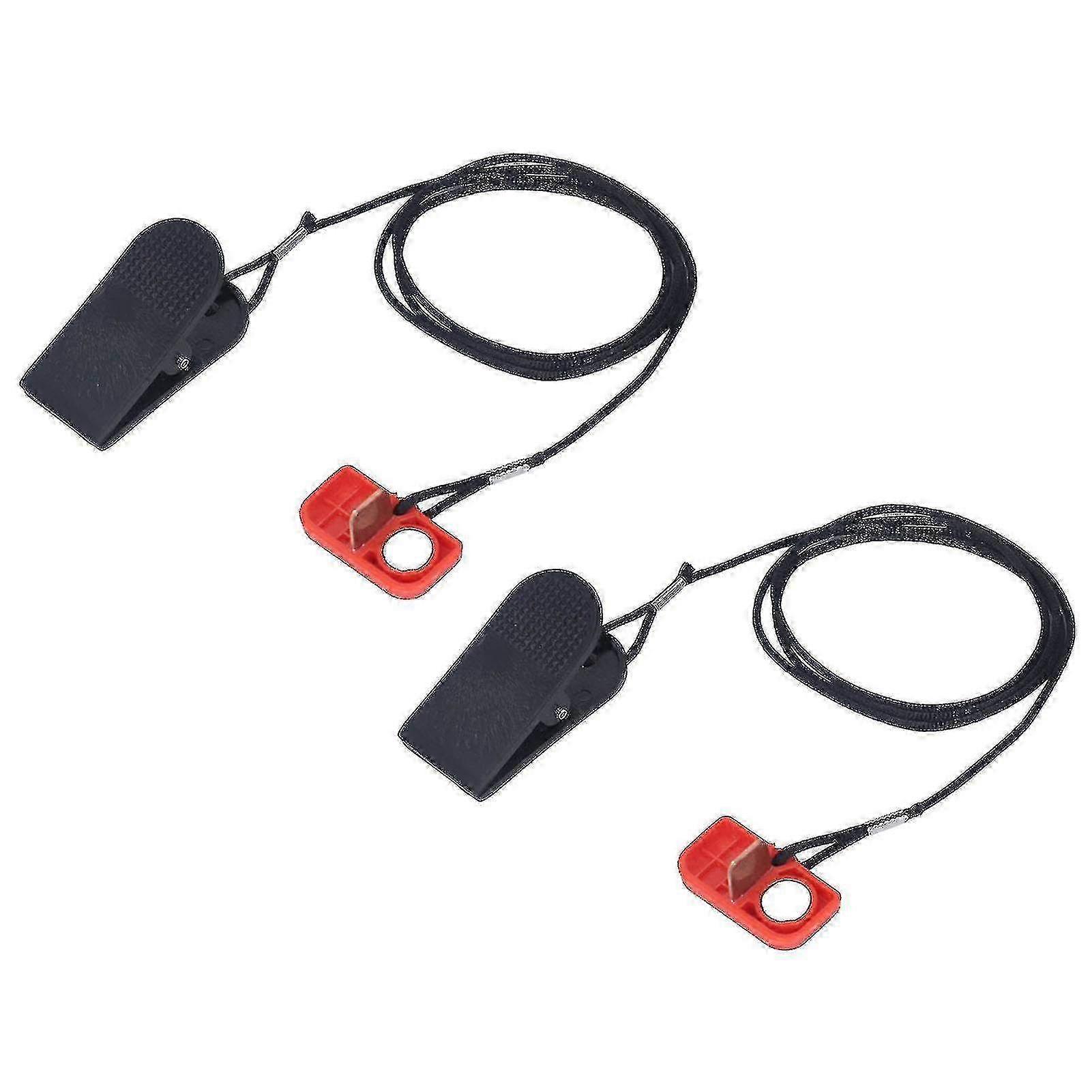 2pcs Treadmill Safety Switch Emergency Stop Magnet Clip Security Lock Treadmill Start Key Red-yu Edition 0724
