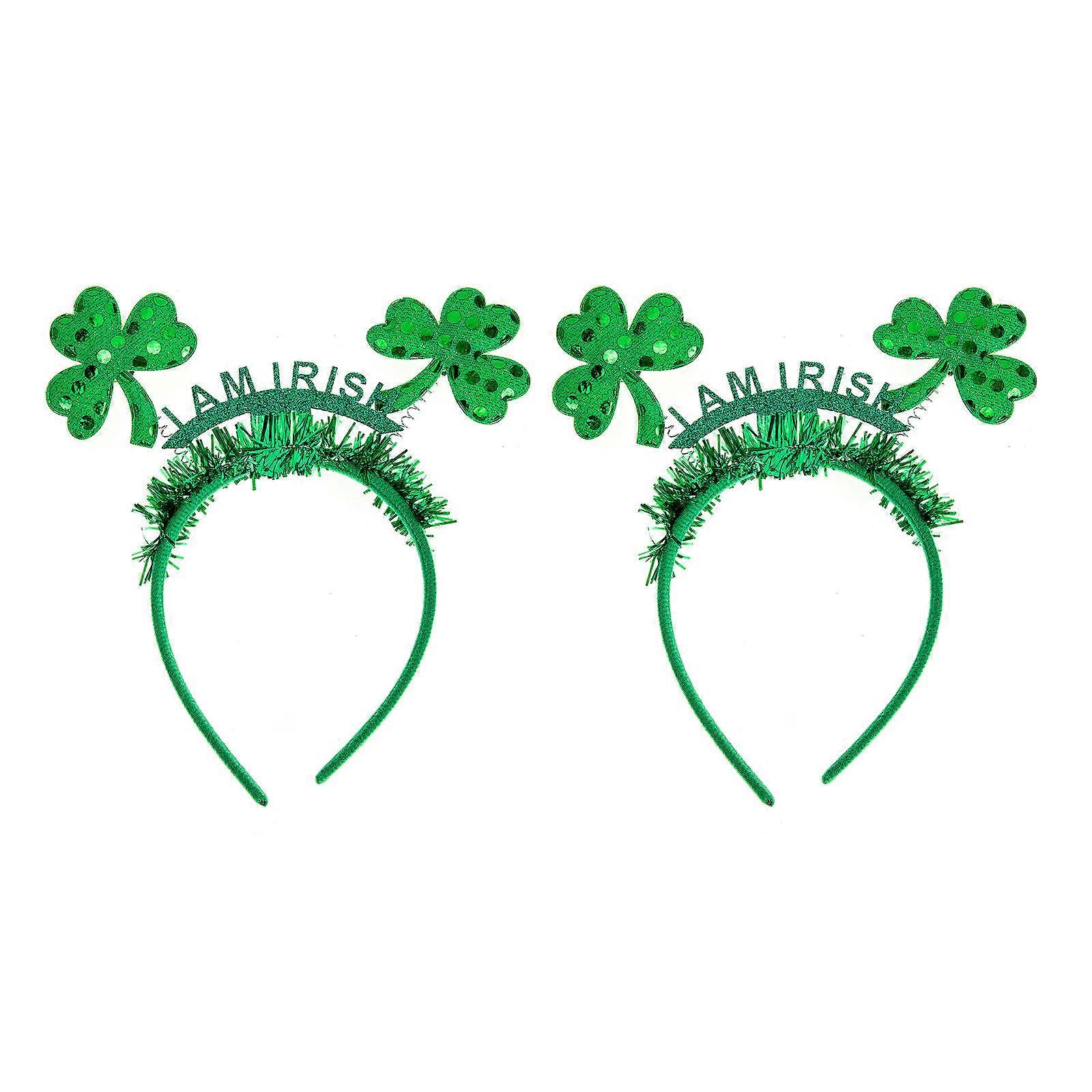 Patricks Day Headband Green Hair Accessory For Festival Party Prom Adorable Style Unique Design 2Set