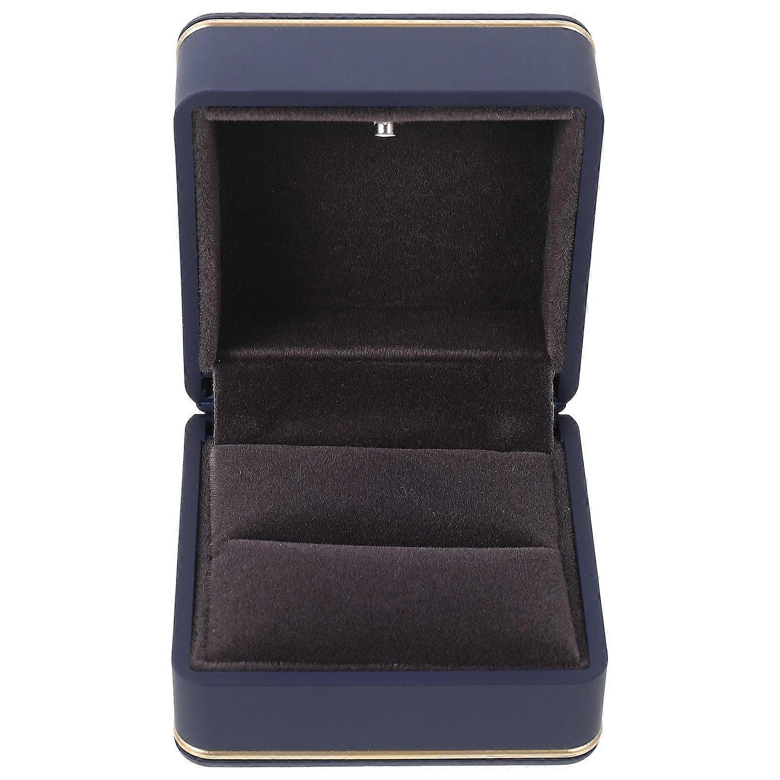 Creative Square Ring Box With LED Lighting Ideal For Couples Engagements And Anniversaries 1Set