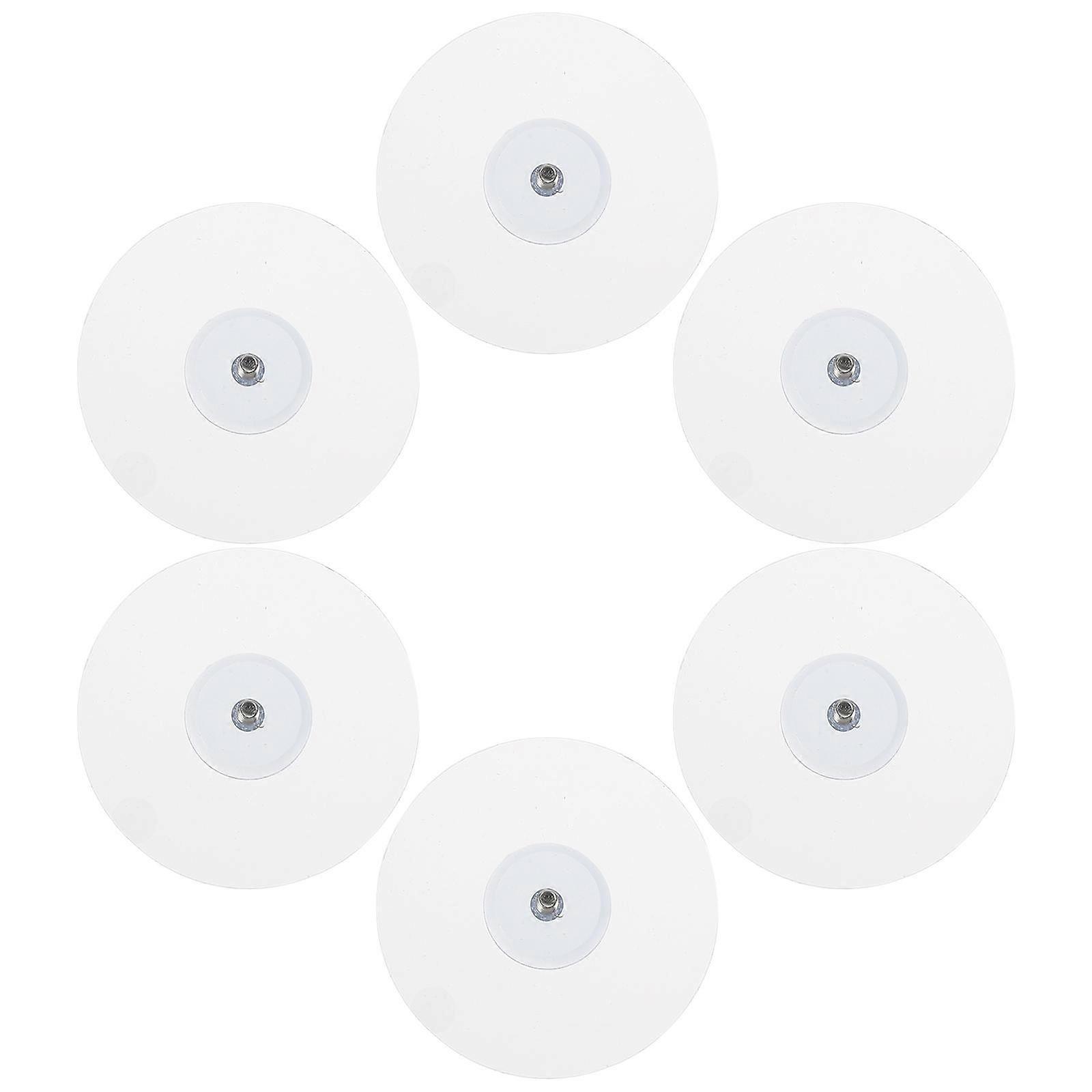 6pcs Adhesive Wall Screws Pull Handles Stickers for Door Cabinet Glass Panel Fixation Multi Purpose Mounting