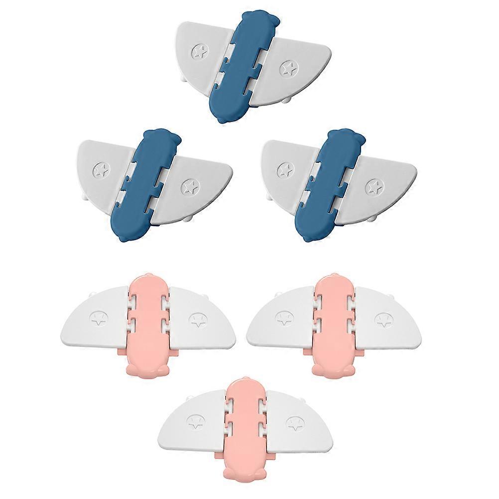 6PCS Kids Child Protective Safety Lock for Windows ABS Material 0.5-3.5cm Gap Assorted Color