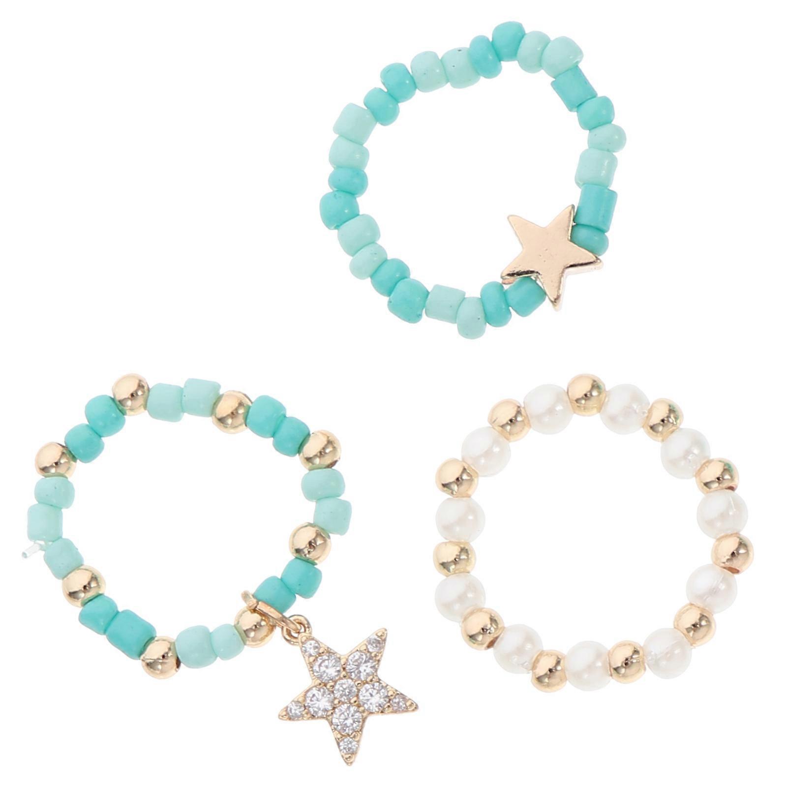 Watchband Decoration 3Pcs Alloy Watch Band Rings Gift Giving Assorted Color Elegant Design
