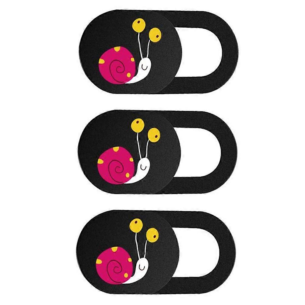 Universal Camera Cover Featuring 3Pcs Cartoon Snail Design Excellent For Laptop And Tablet Privacy Protection In Study Or Work Environments
