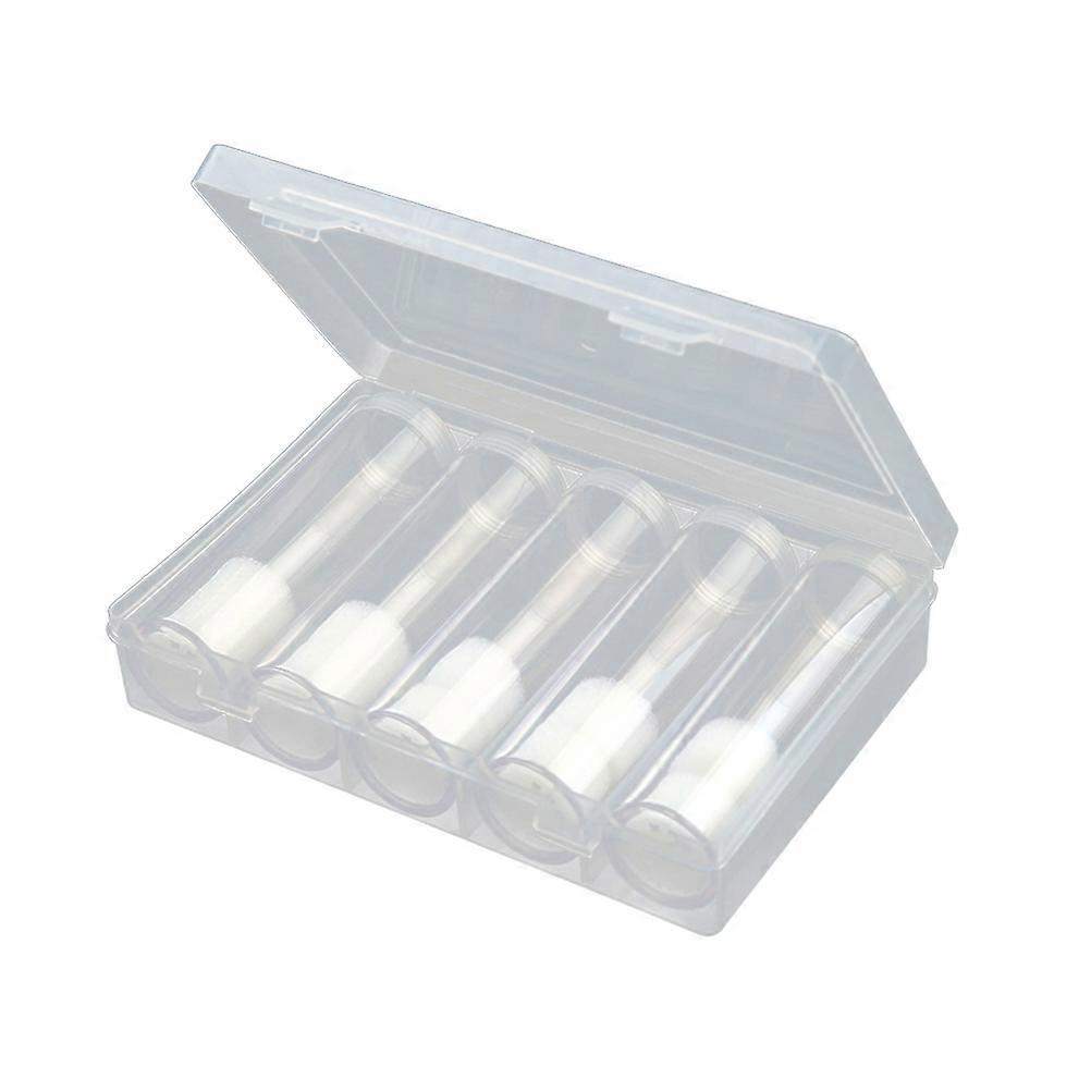 6pcs Transparent Coin Storage Tubes with Clear Organizer Box for Collectors Dust Proof Coin Capsules Holders