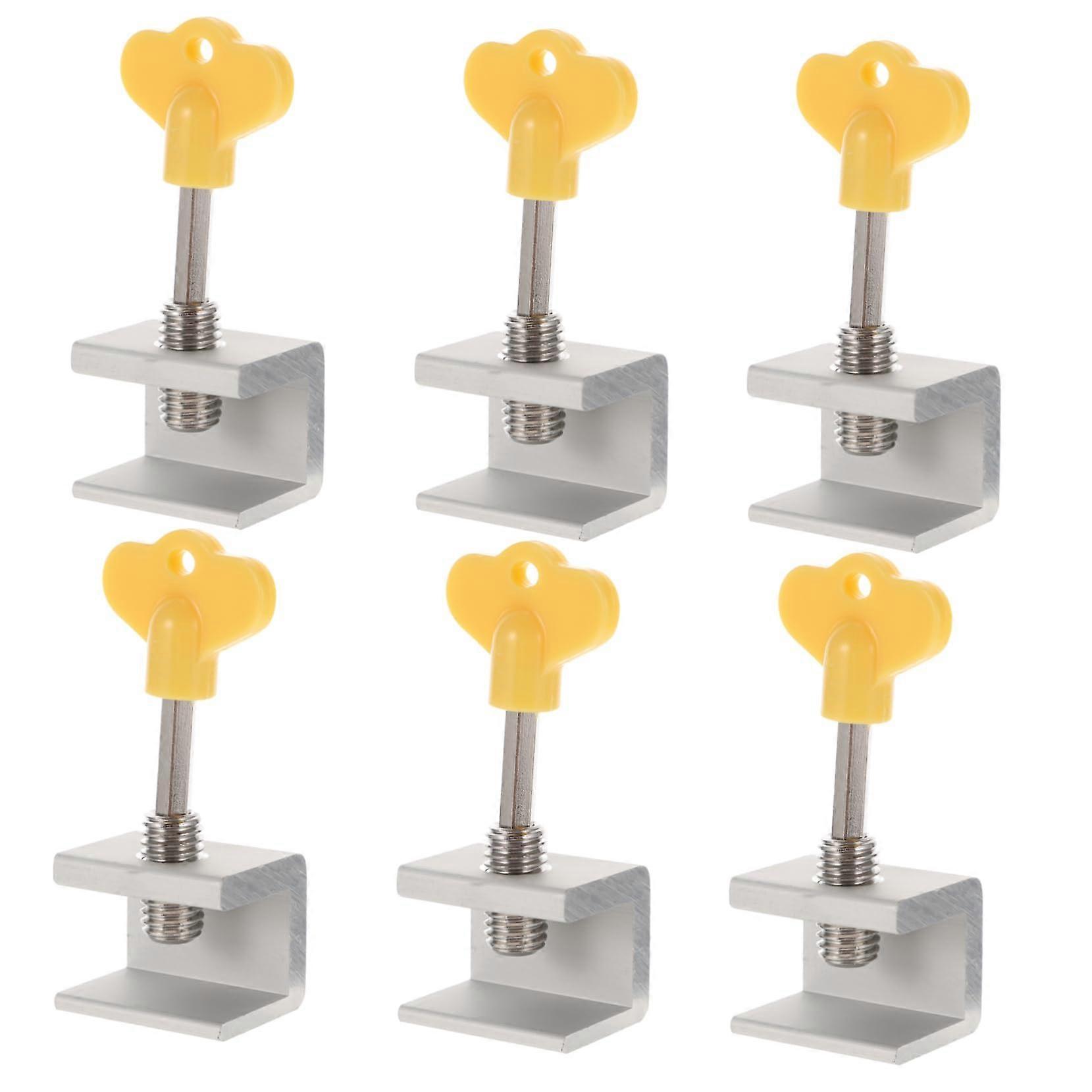 6 Pack Sliding Window Locks for Sash Windows, Rustproof Adjustable Security Latch for Patio Doors and Sliding Doors