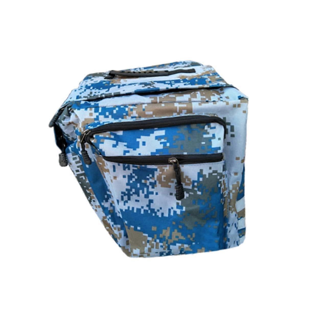 Tarnbeutel With Bicycle Bag Suitcase Carrier Bag Backside Blue