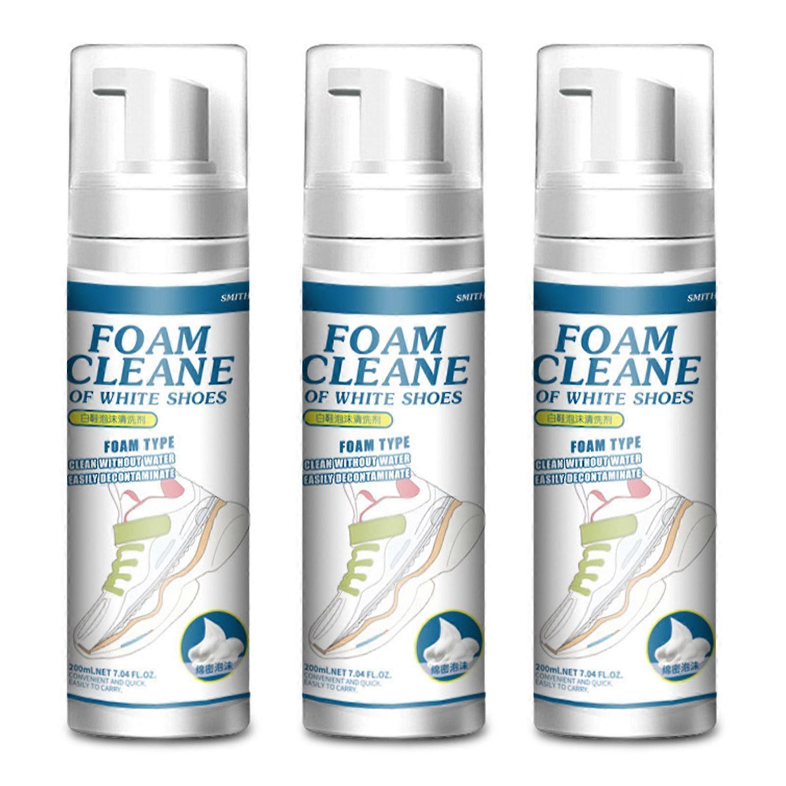 200ml White Shoe Cleaner for Sports Shoes & Shell-Toe Shoes, Effective De-Yellowing & Stain Removal, Easy-to-Use, On-the-Go Cleaning Solution