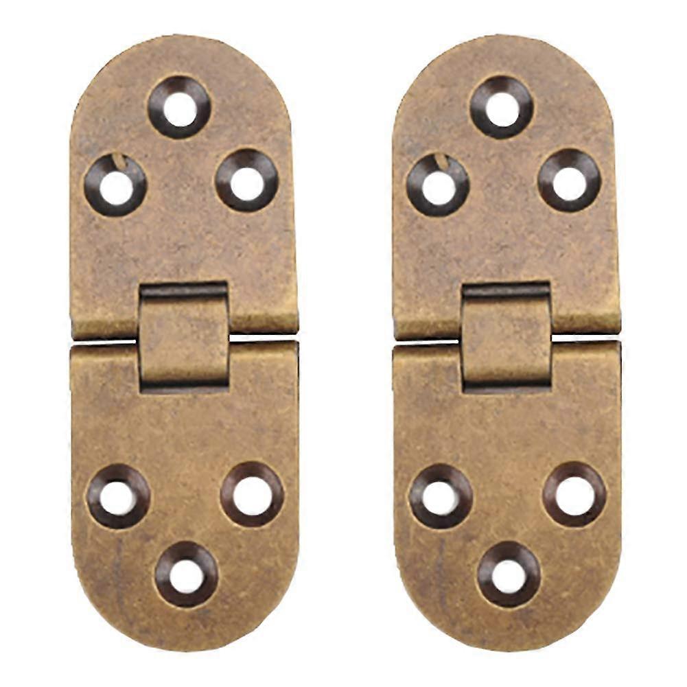 Folding Flip Top Hinge 180 Degree Round Edge for Sewing Machine Tables, Heavy Duty Retro Butler Tray Hinges, Pack of 2