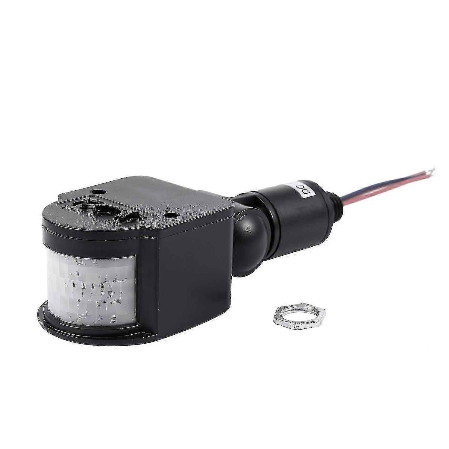 For Outdoor 12V DC Automatic Infrared PIR Motion Sensor Switch - for LED Light (Color: Black)